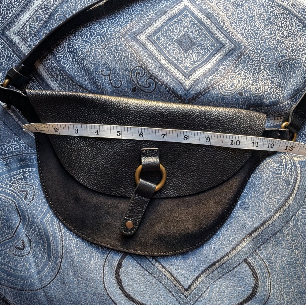 Banana Republic Factory Black Leather Crossbody Bag - Picture 5 of 8